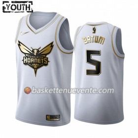 Maillot Basket Charlotte Hornets Nicolas Batum 5 2019-20 Nike Blanc Golden Edition Swingman - Enfant